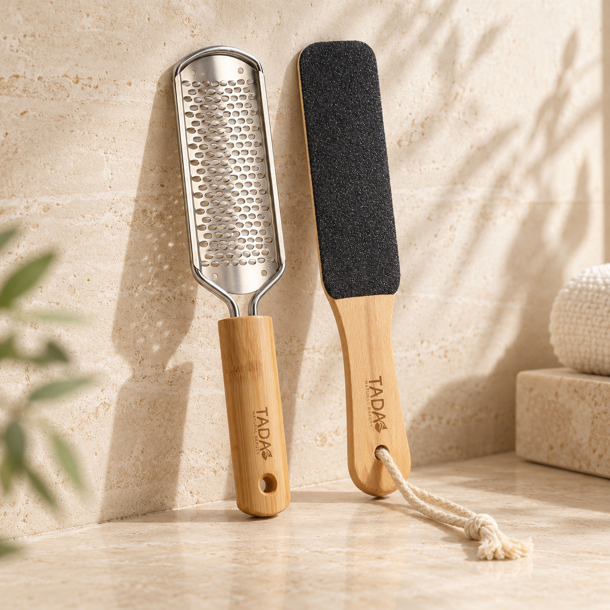 4-Step Wooden Foot Spa 4Pcs Set with Wall Hook