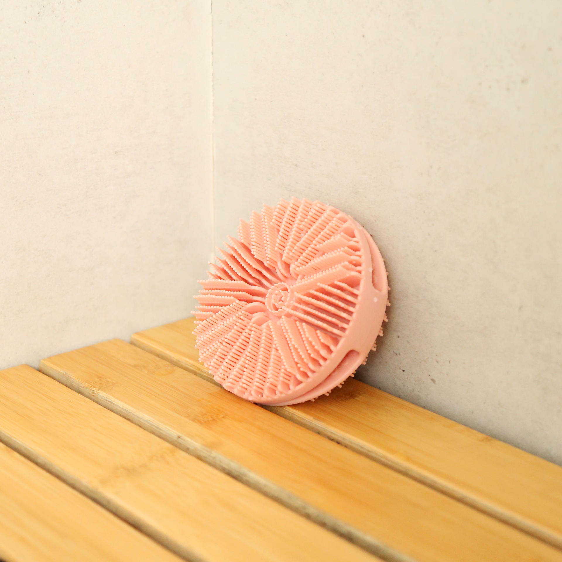 Dual Sided Silicon Body Scrubber Mauve