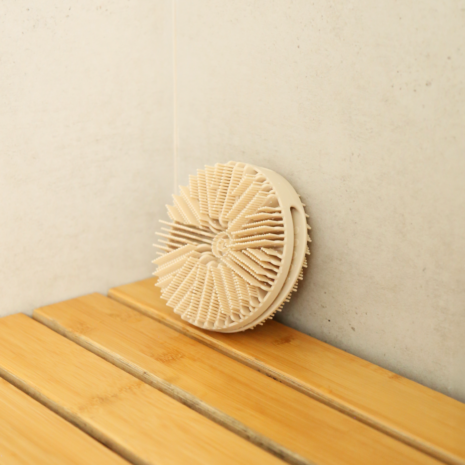 Dual Sided Silicon Body Scrubber Beige