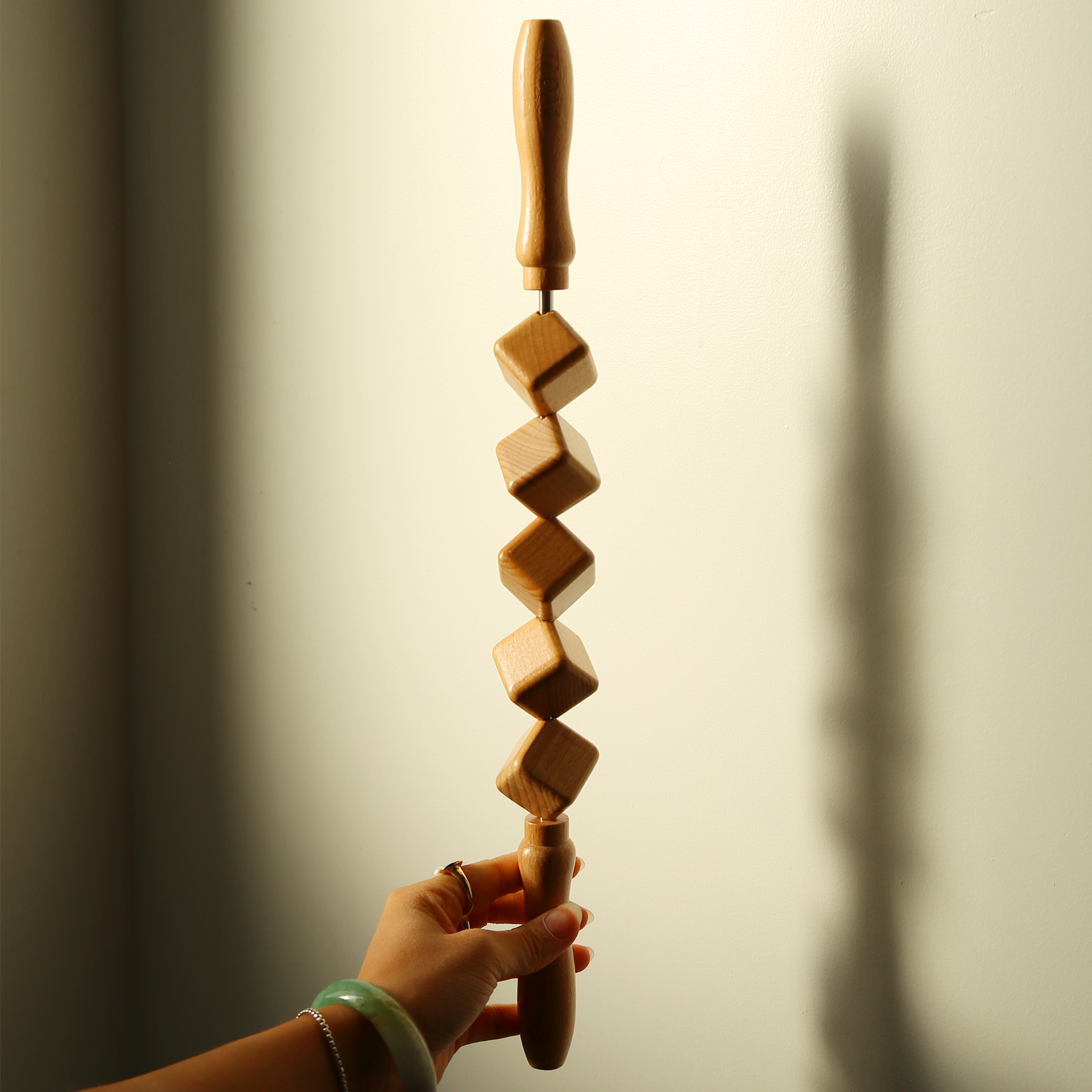 Wooden Cubed Massage Roller