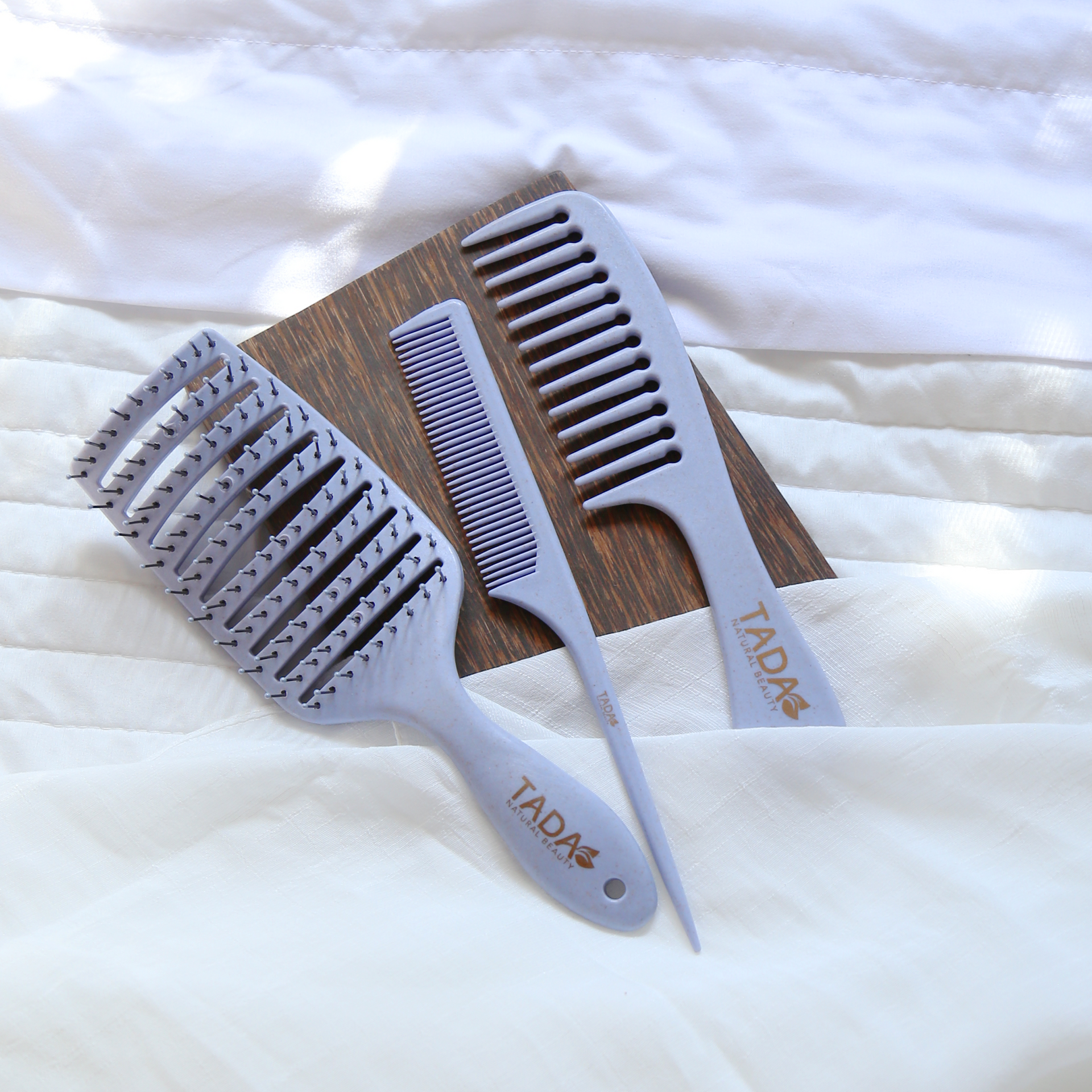 Detangler Brush and Comb Set Blue