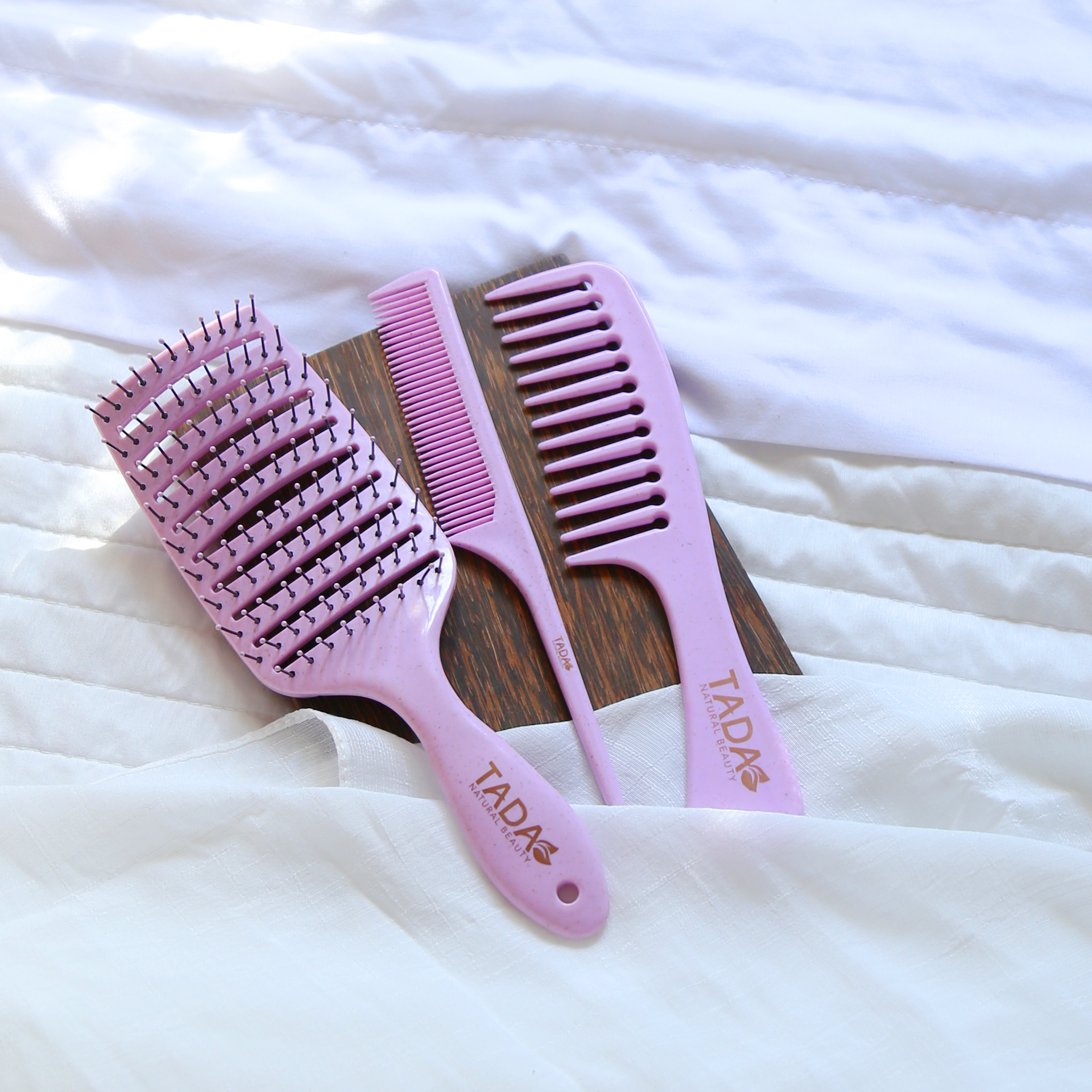 Detangler Brush and Comb Set Lavender