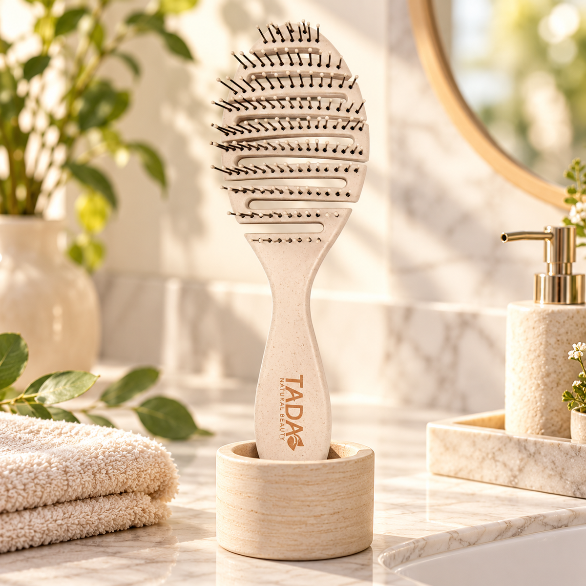 Detangler Hair Brush, Beige