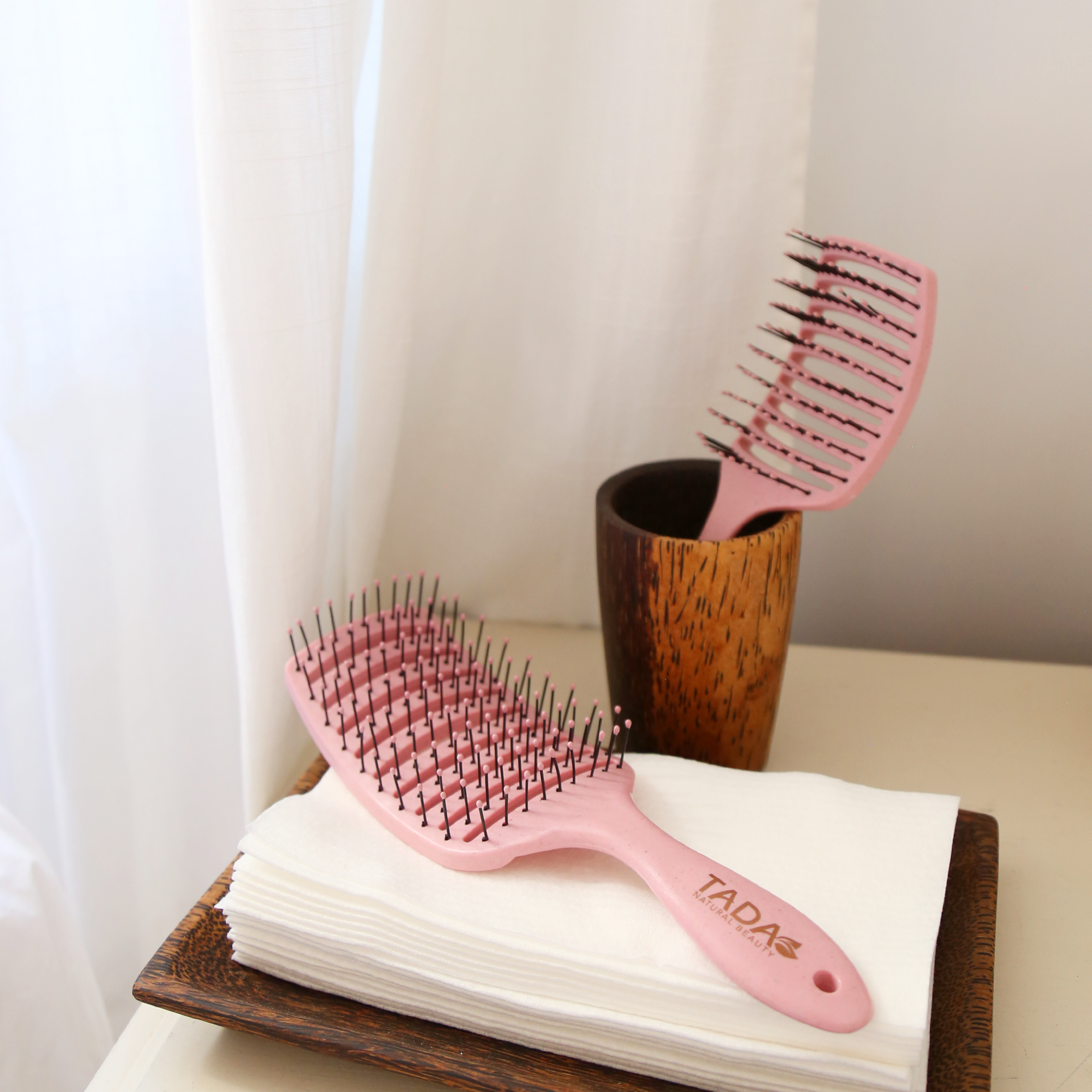 Detangling Duo with Mini Brush Pink