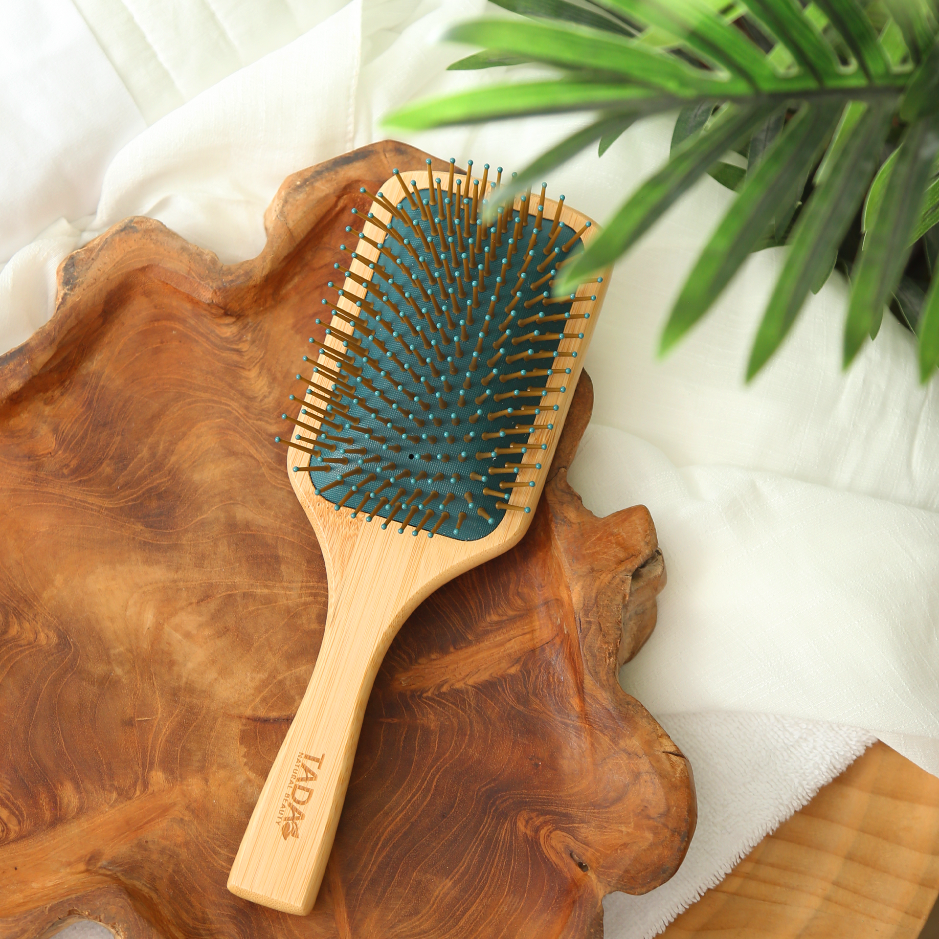 Green Paddle Brush Square