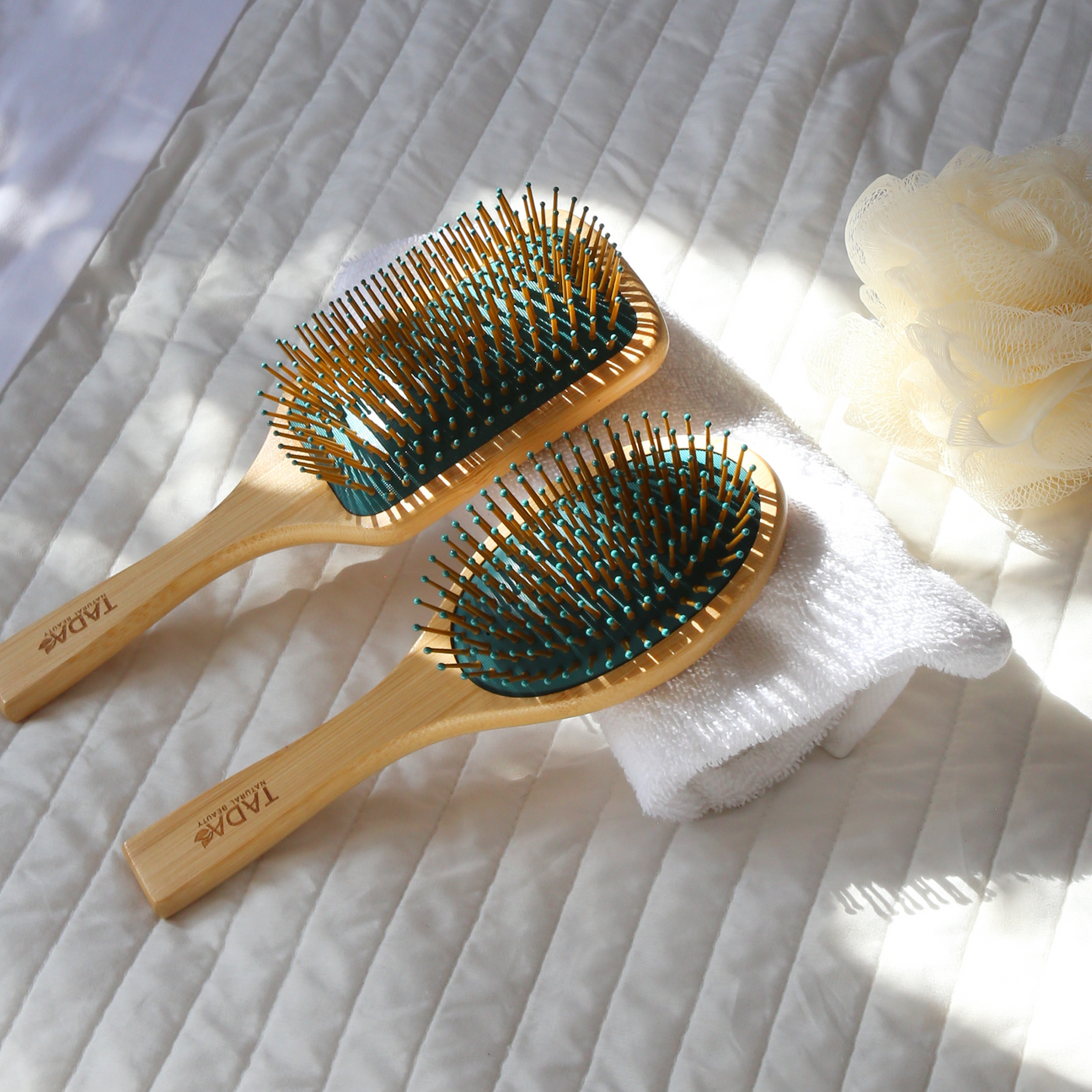 Green Paddle Brush Square