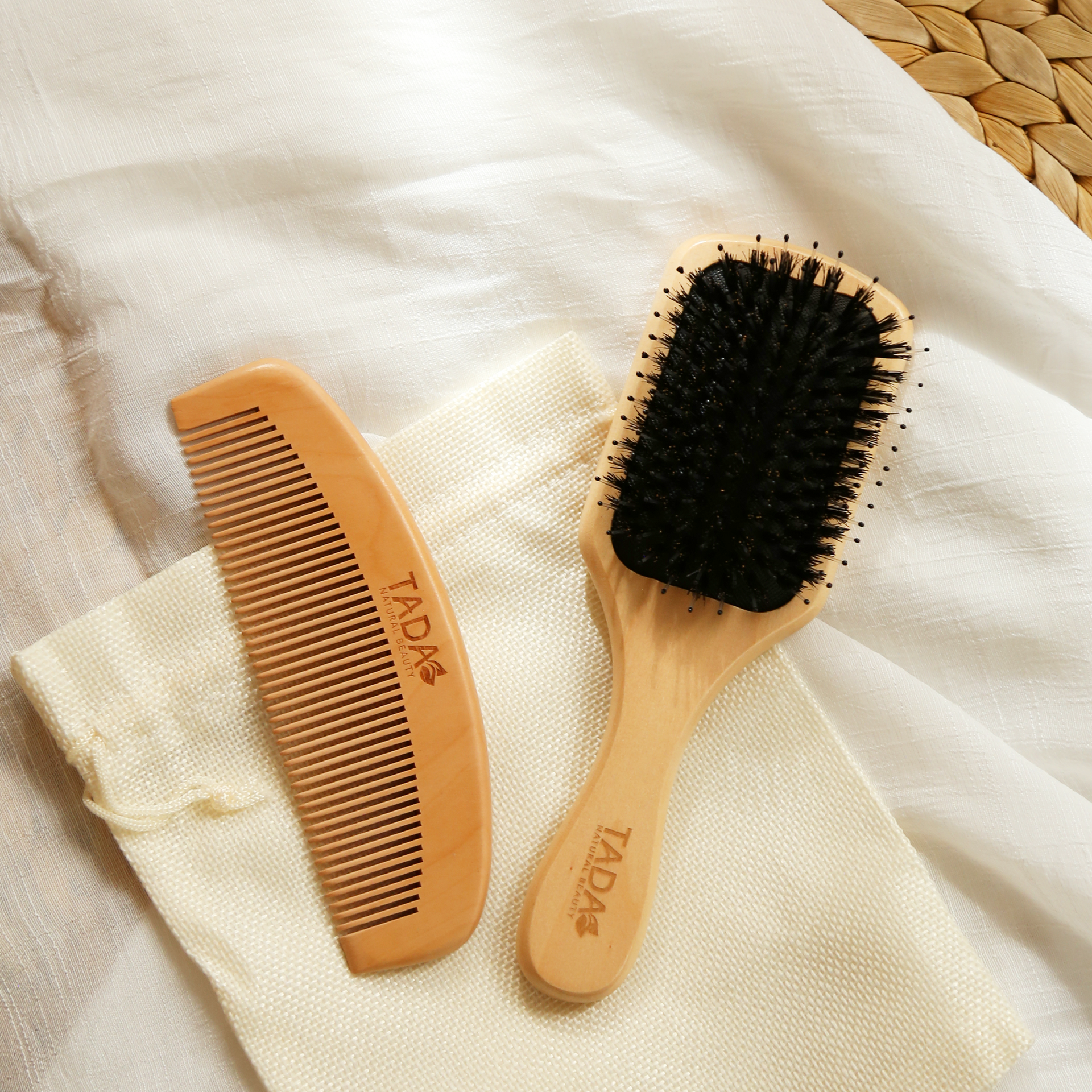 Boar Brush and Comb Travel Set