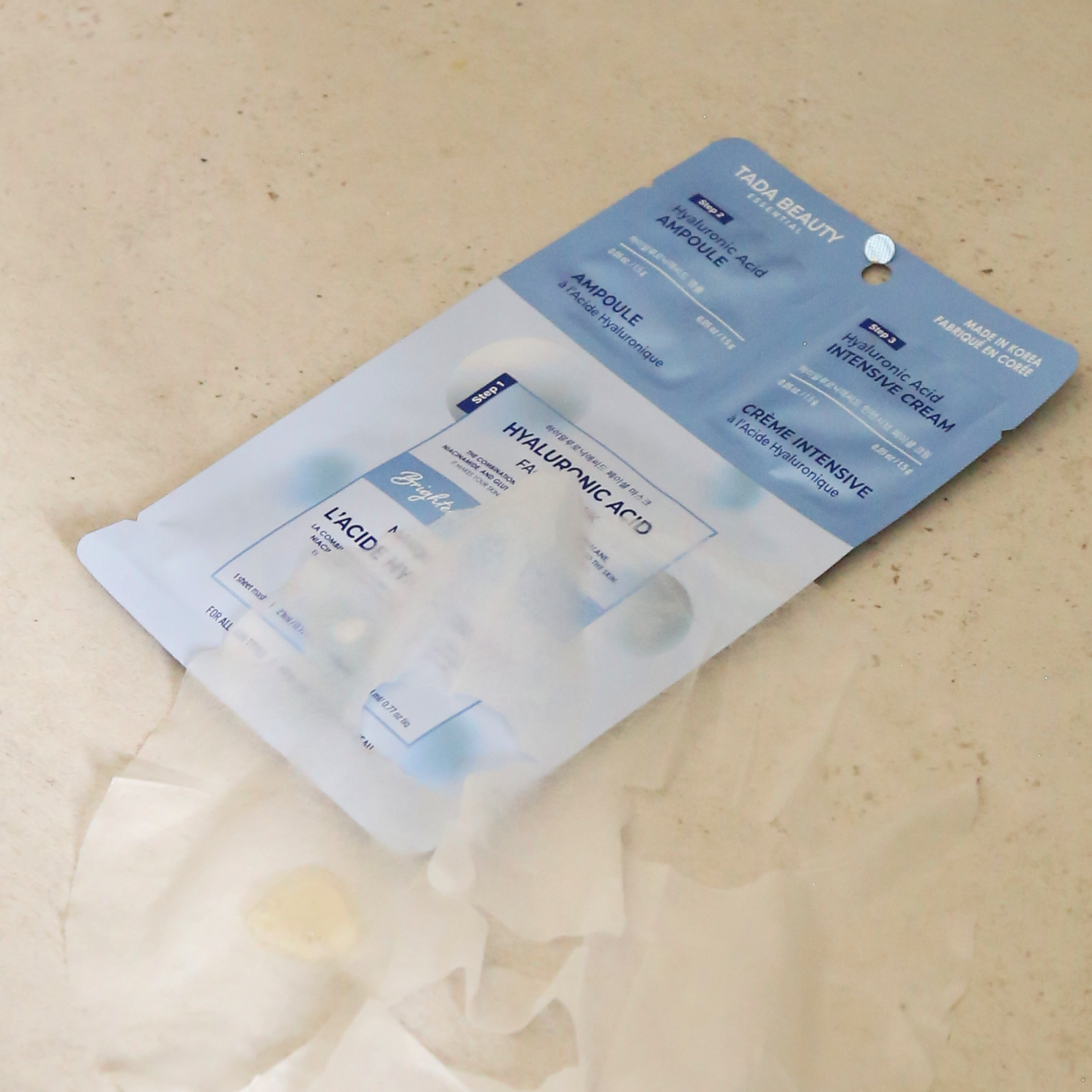 3-Step Hyaluronic Acid Facial Mask (5pk)