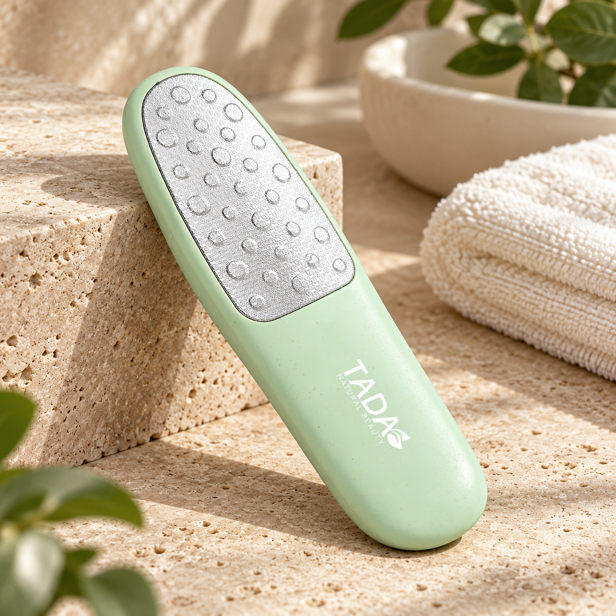2-Step Dual-Sided Foot File with Cover, Green